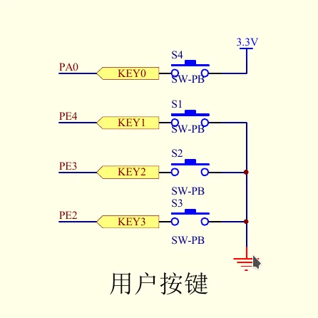 单片机按键示意图